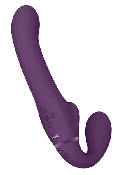 VIVE Ai Dual Strap-On Vibrator Purple