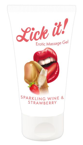 Lick it Erotic Massage Gel Strawberry Sparkling Wine