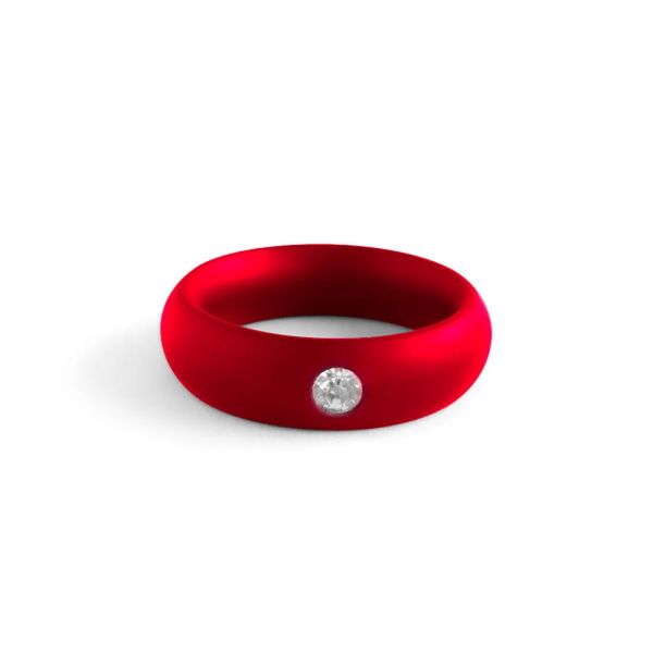 Black Label Red Jewelled Donut Cockring M = 47,5 mm