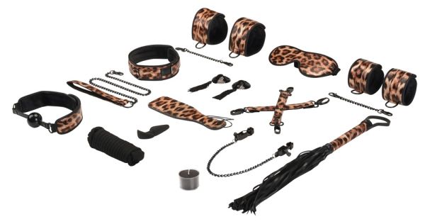 Liebe Seele 13-teiliges Fessel-Set Leopard Print