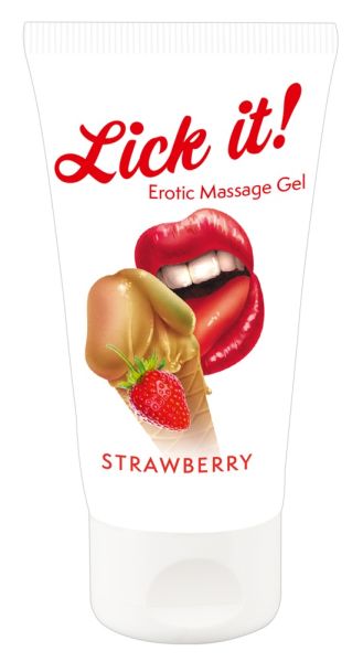 Lick it Erotic Massage Gel Strawberry