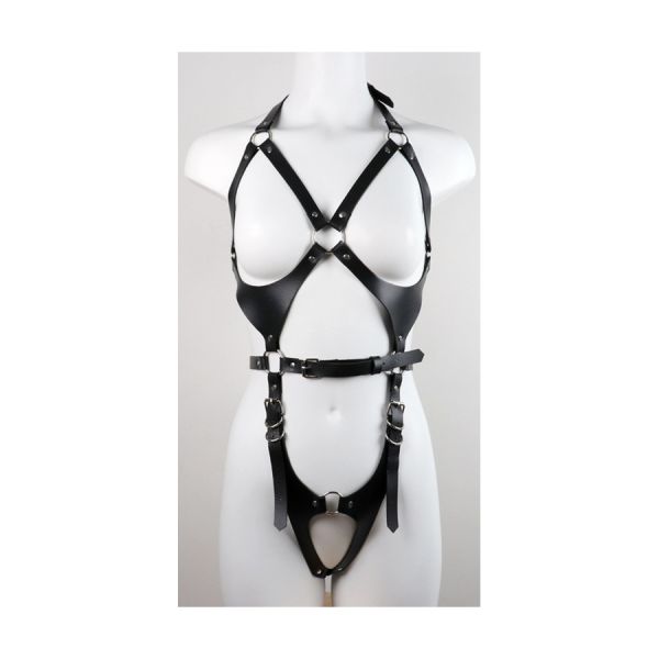 KinkHarness Punk Breast Kombi Harness Schwarz