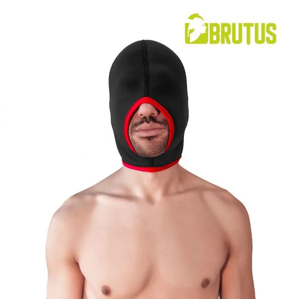 Brutus Blind Neopren Face Fucker Haube Schwarz / Rot