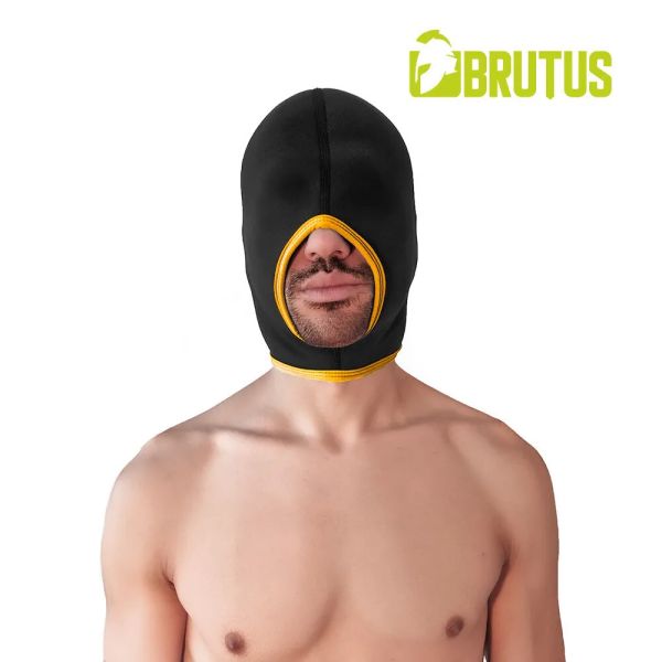 Brutus Blind Neopren Face Fucker Haube Schwarz / Gelb