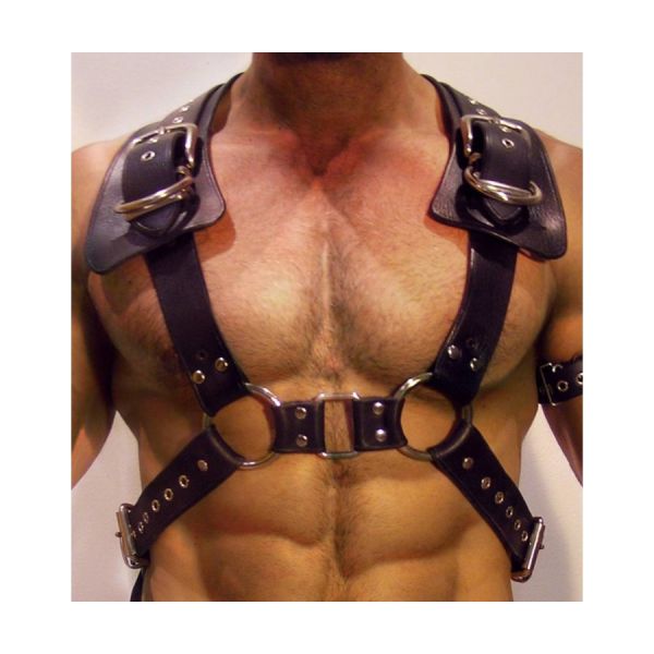 KinkHarness GLADIATOR Schulterharness braun-schwarz