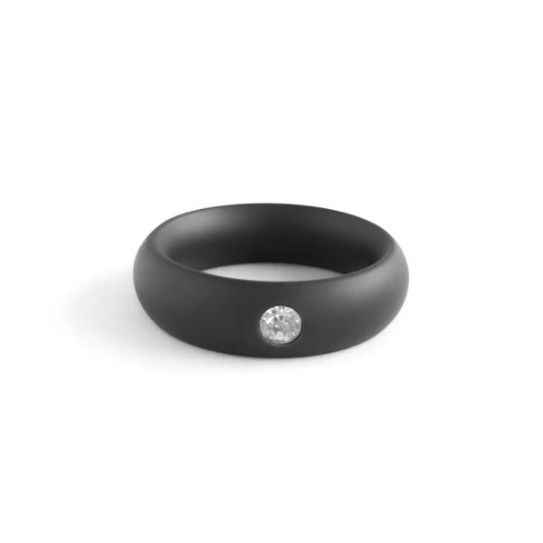 Black Label Black Jewelled Donut Cockring L = 52,5 mm