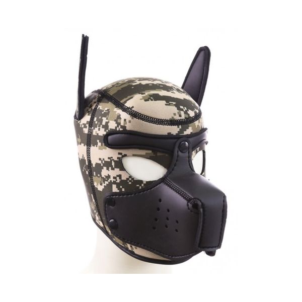 Kinky Puppy Neoprenhaube army-schwarz